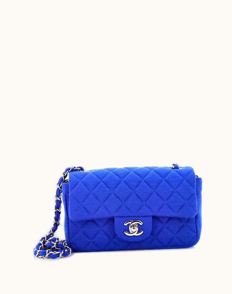 Chanel Chanel Classic Single Flap Bag Quilted Jersey Mini