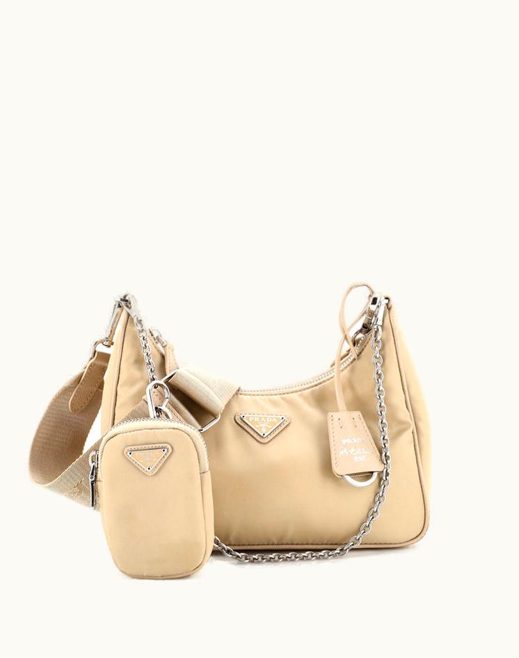 Prada Prada Re-Edition 2005 Shoulder Bag Tessuto Small Nylon Silver