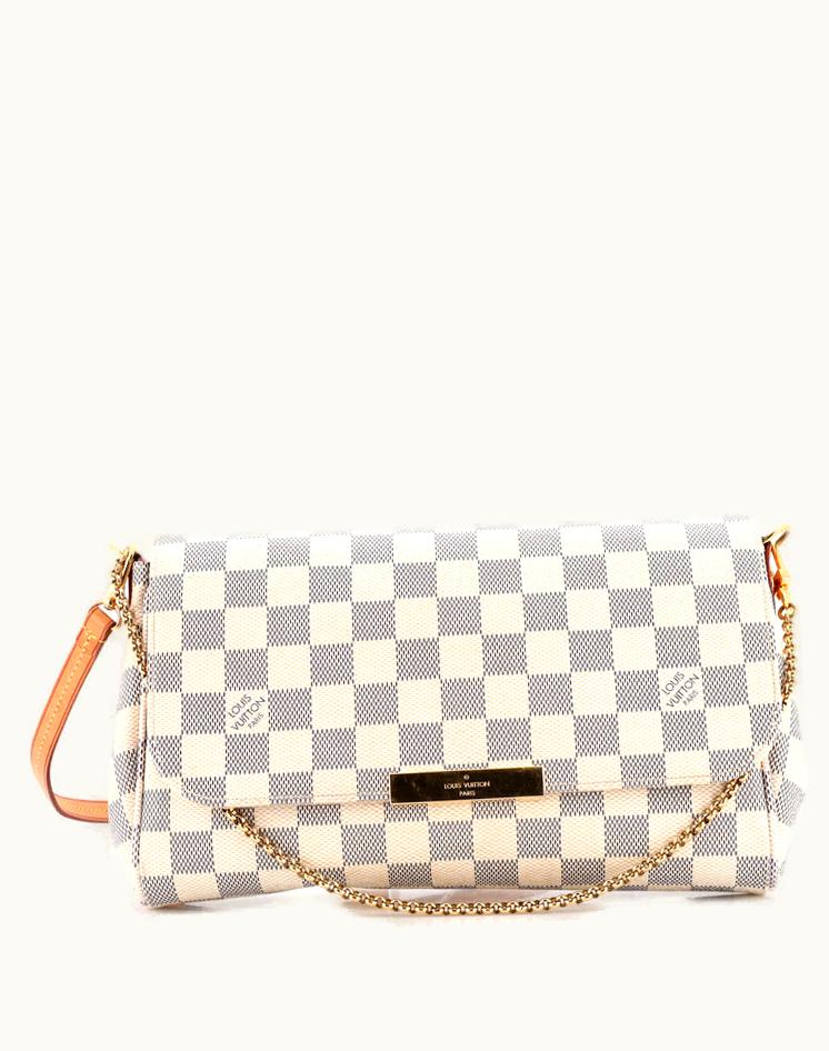 Louis Vuitton Louis Vuitton Damier MM Canvas Coated Handbag White