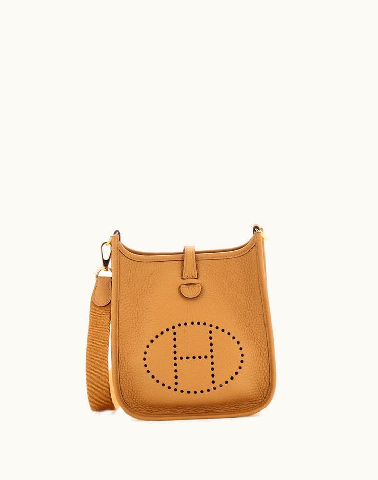 Hermès Hermès Evelyne Bag Gen III Clemence TPM Leather Brown Gold