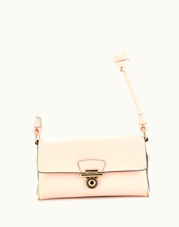 Salvatore Ferragamo Salvatore Ferragamo Glam Flap Shoulder Bag Leather Small in Neutral & Gold Tone