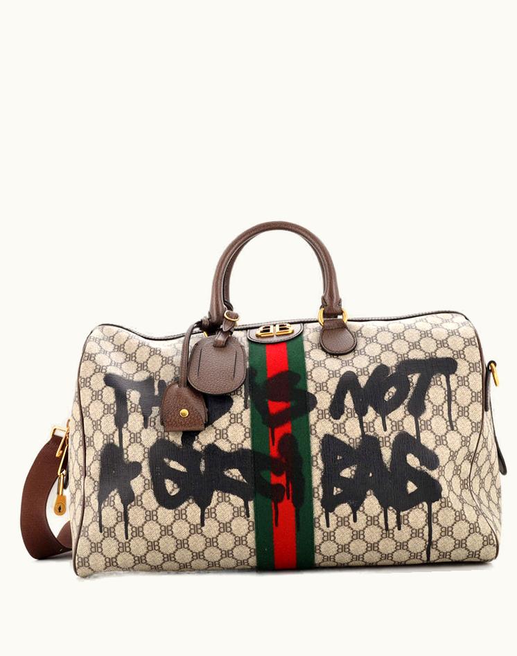 Balenciaga Balenciaga X Gucci The Hacker Project Duffle Bag Graffiti BB Coated Canvas Medium