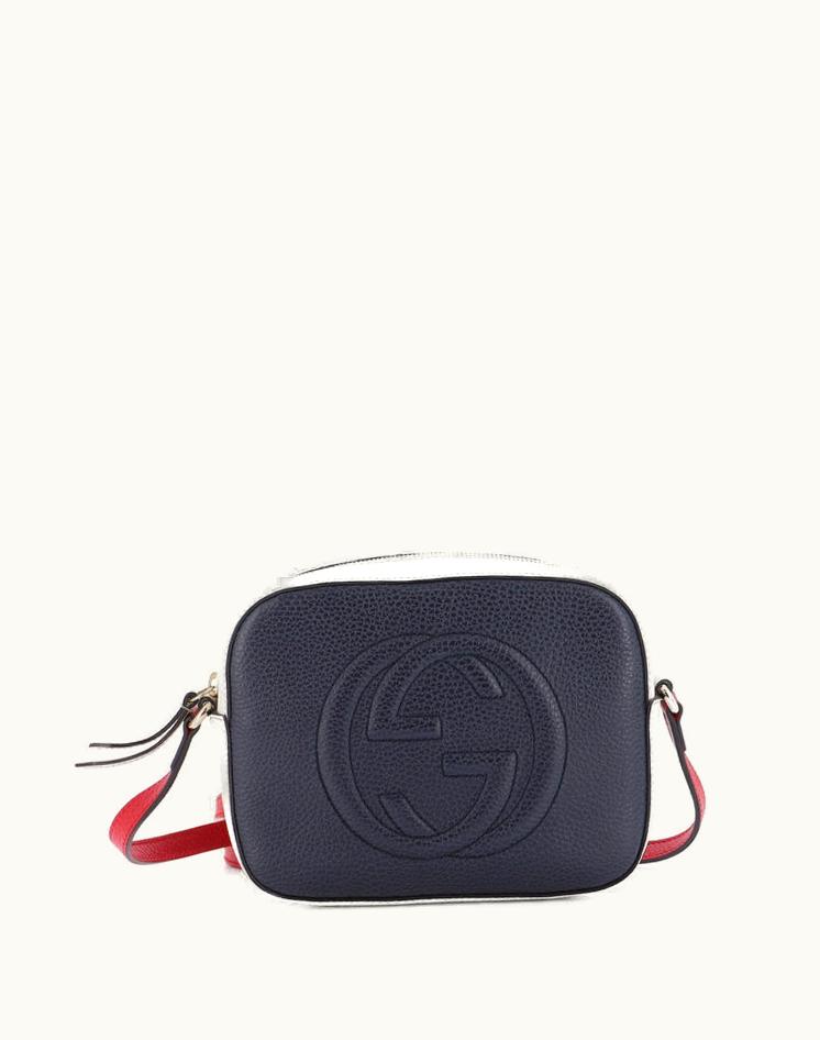 Gucci Gucci Soho Disco Crossbody Bag Leather Small Blue Multicolor Neutral