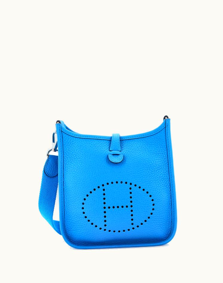 Hermès Hermès Evelyne Gen III TPM Bag Clemence Blue Palladium