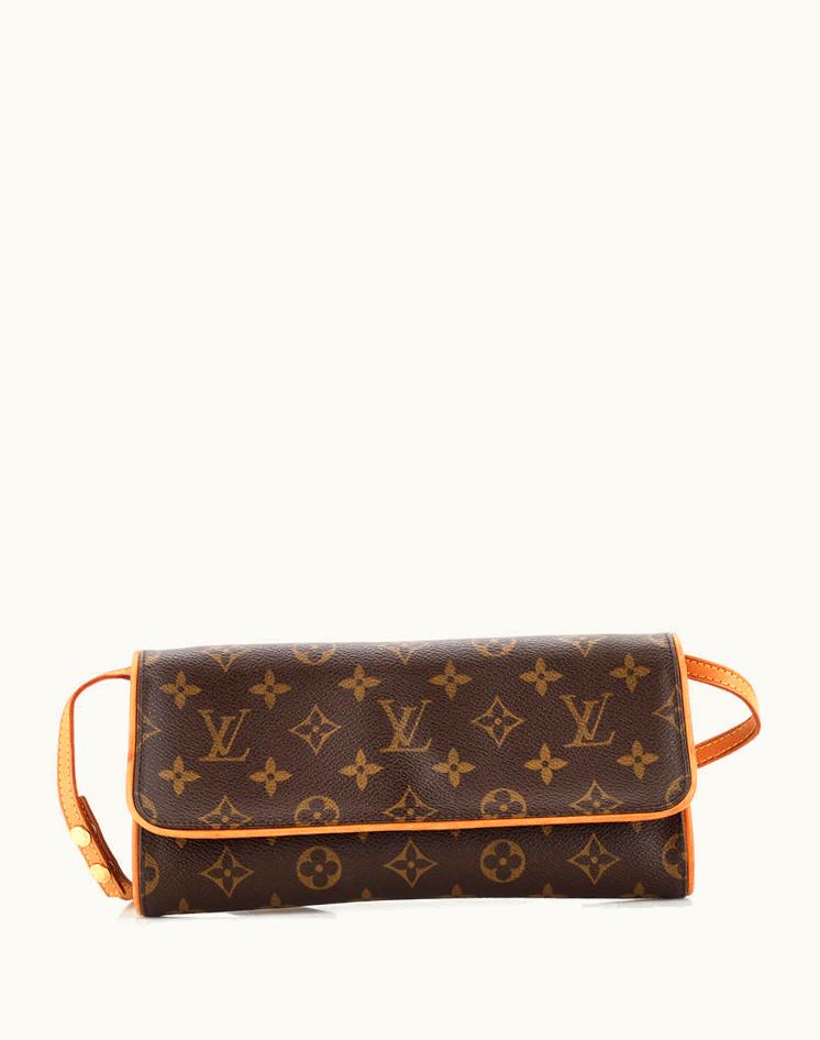 Louis Vuitton Louis Vuitton Twin Handbag Monogram Canvas GM Coated Canvas Brown