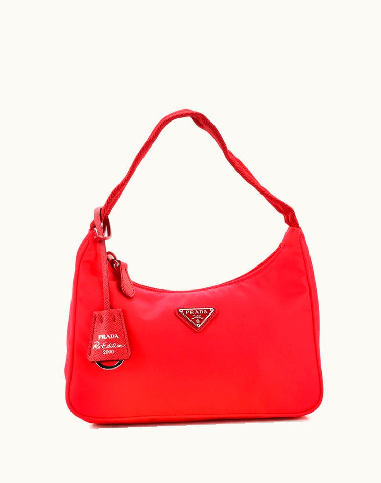 Prada Prada Re-Edition 2000 Hobo Tessuto Mini Luxury Bag Red