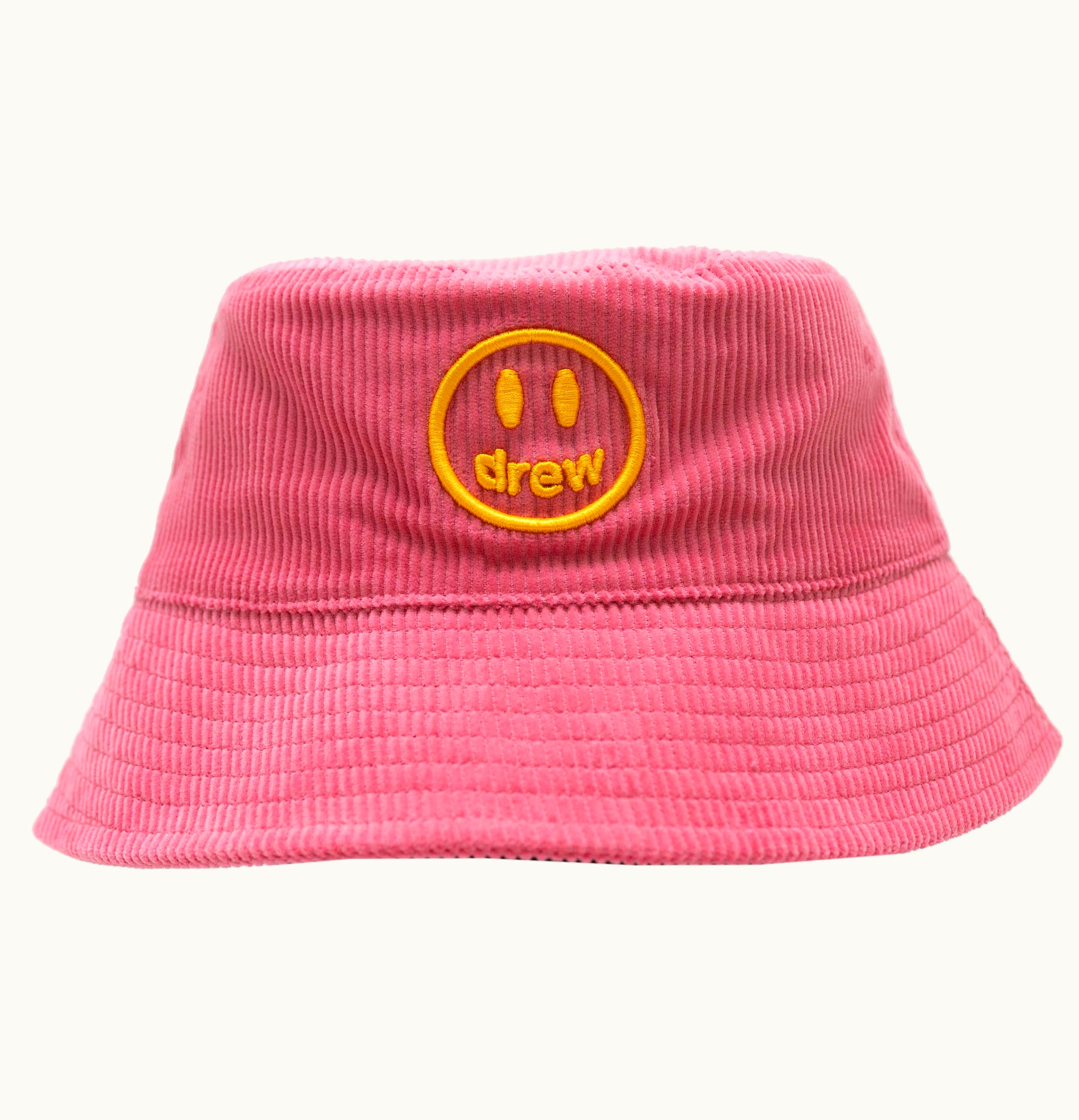 drew house drew house mascot corduroy bucket hat hot pink