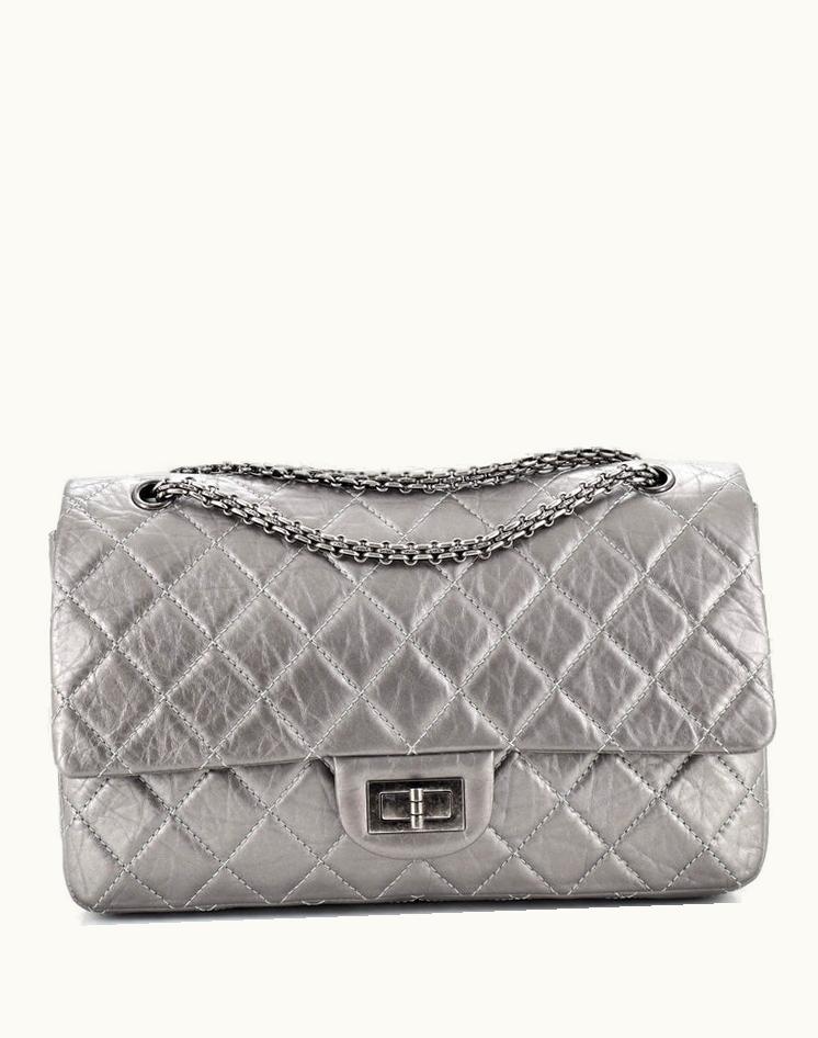 Chanel Chanel Reissue 2.55 Flap Bag Quilted Aged Calfskin 227 Metallic Gray