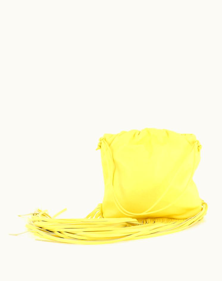 Bottega Veneta Bottega Veneta The Fringe Pouch Leather Yellow