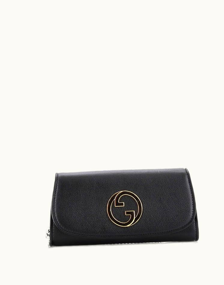 Gucci Gucci Blondie NM Continental Chain Wallet Leather