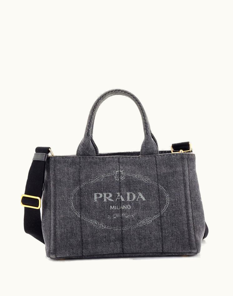 Prada Prada Canapa Convertible Tote Denim Mini