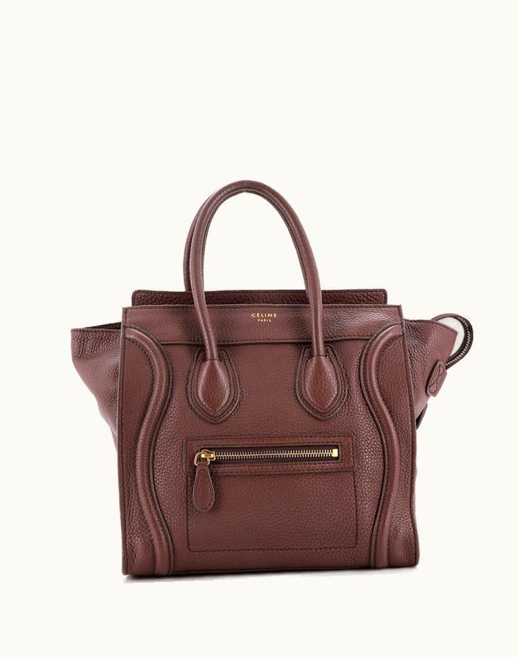 Celine Celine Luggage Bag Grainy Leather Mini in Brown