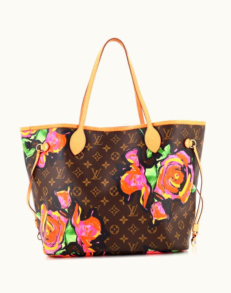 Louis Vuitton Louis Vuitton Neverfull Tote Limited Edition Monogram Roses MM Coated Canvas Brown & Pink