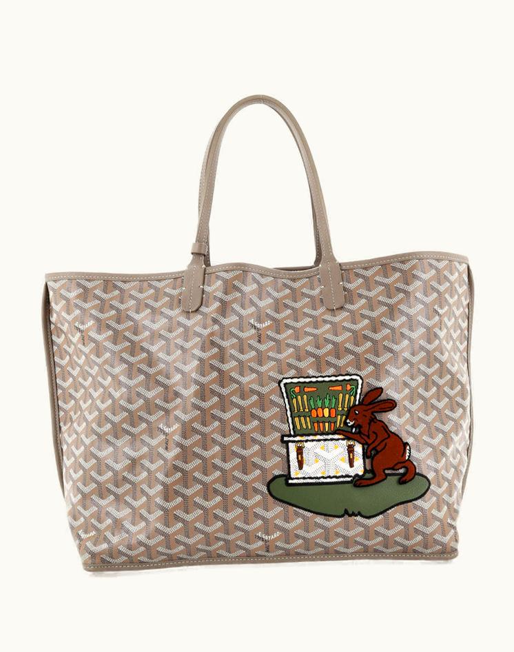 Goyard Goyard Anjou Reversible Tote Embroidered Coated Canvas PM