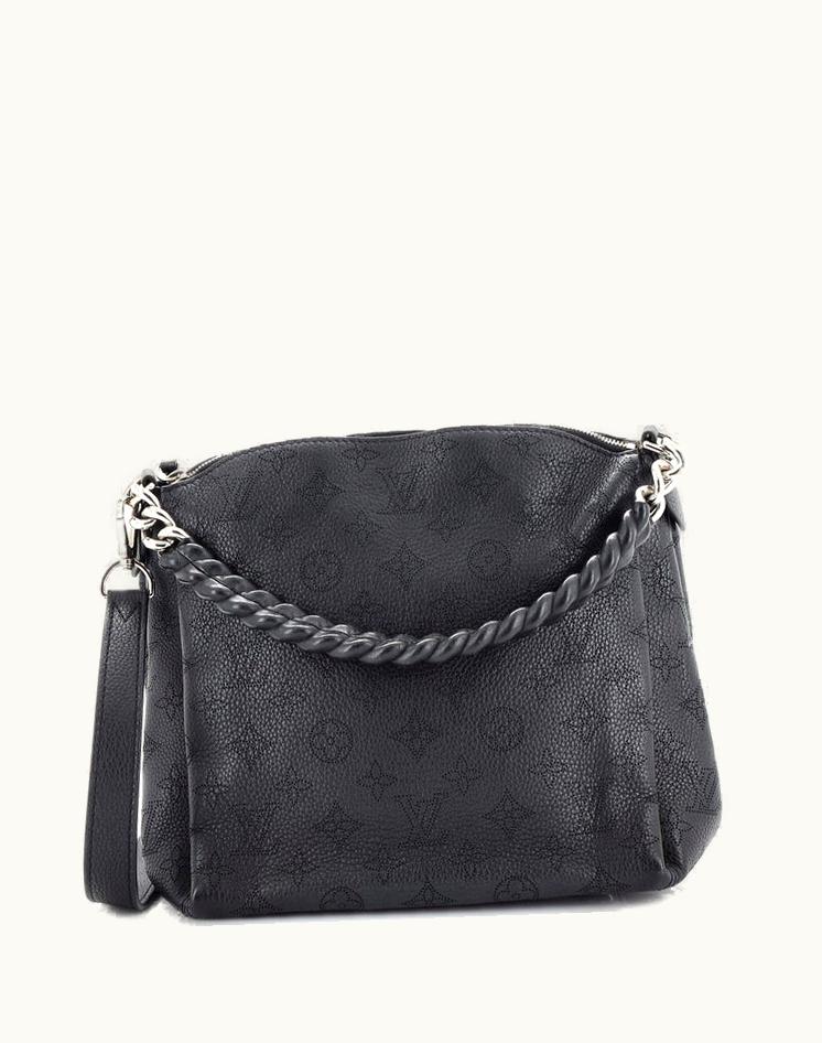 Louis Vuitton Louis Vuitton Babylone Handbag Mahina Leather BB Noir Argent