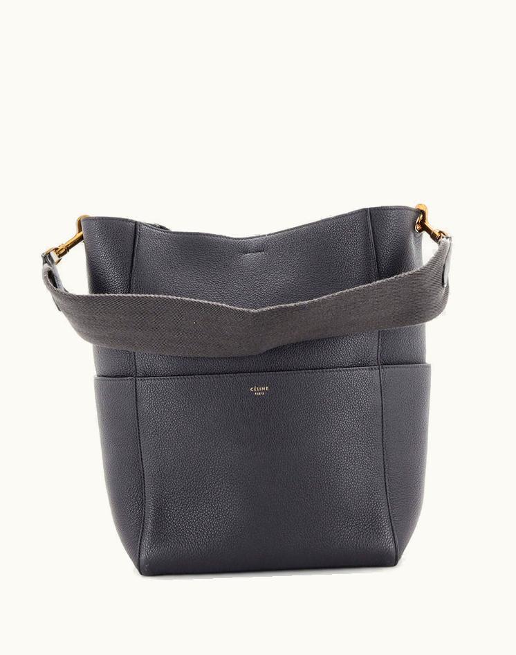 Celine Celine Sangle Seau Bag Goatskin Large Luxury Tote Gray