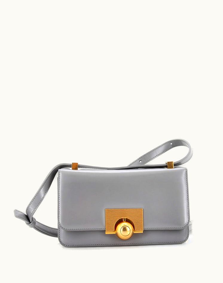 Bottega Veneta Bottega Veneta BV Classic Bag Spazzolato Leather Mini in Gray