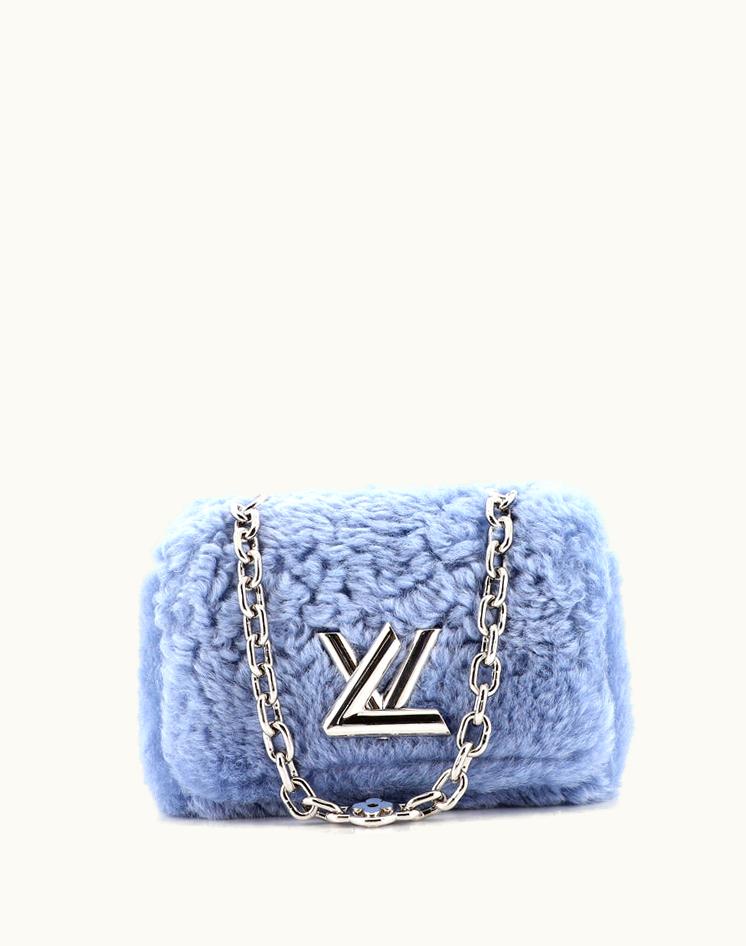 Louis Vuitton Louis Vuitton Twist Shearling MM Handbag Blue