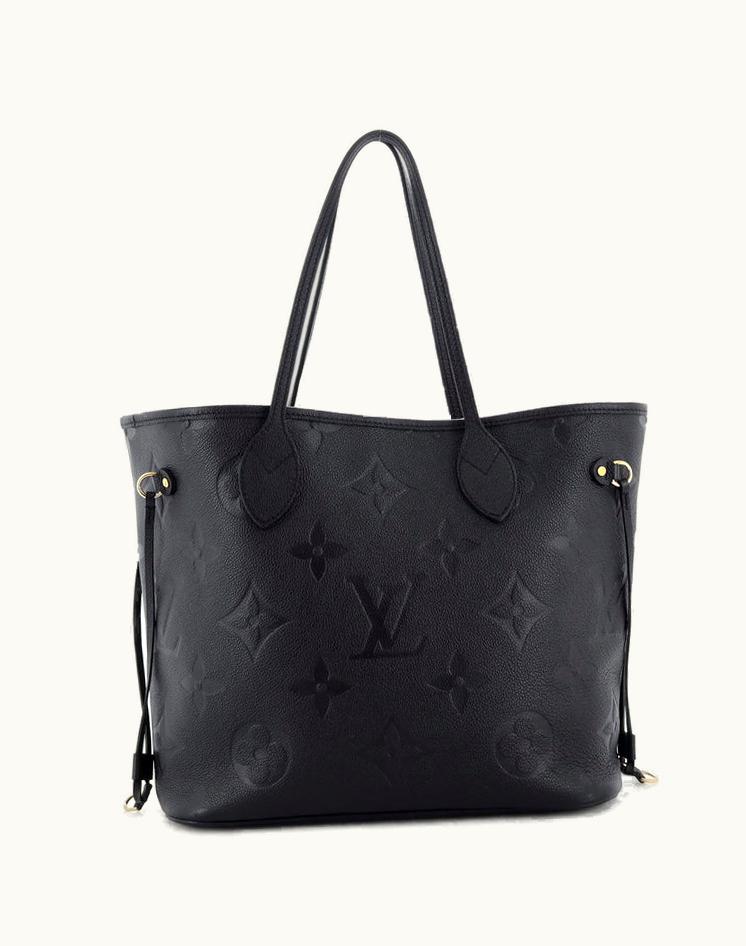 Louis Vuitton Louis Vuitton Neverfull NM Tote Monogram Empreinte Giant MM Leather Black Blue Gold
