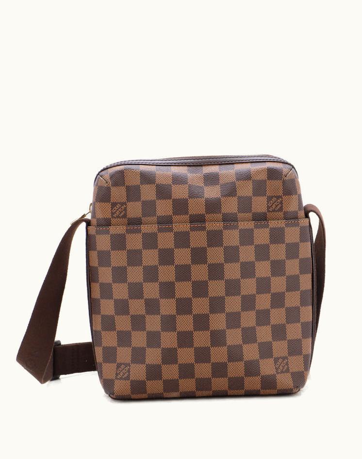 Louis Vuitton Louis Vuitton Trotteur Beaubourg Handbag Damier Brown Coated Canvas Gold Hardware