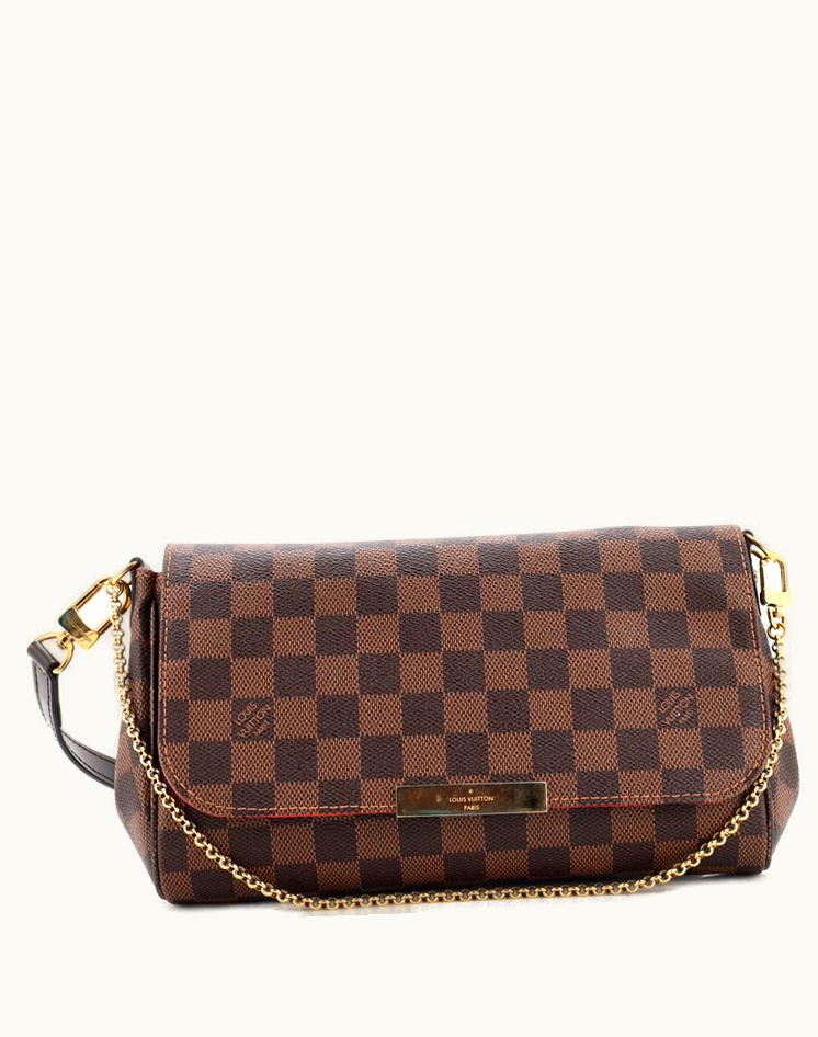 Louis Vuitton Louis Vuitton DU3169 Favorite Handbag Damier MM Coated Canvas Brown
