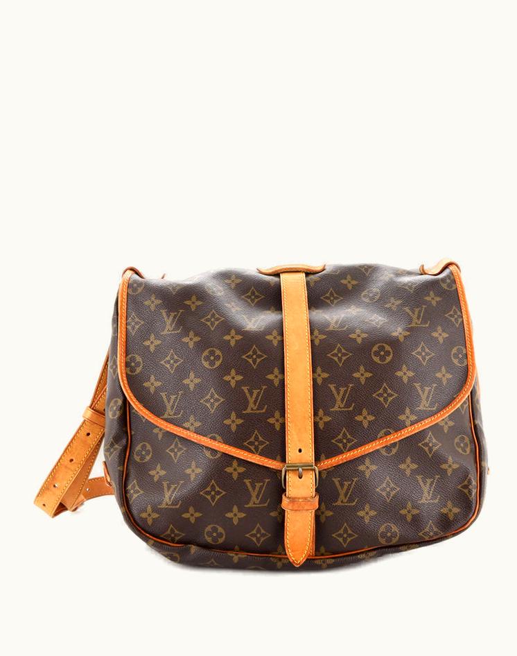 Louis Vuitton Louis Vuitton Saumur Monogram Canvas Handbag 35 in Brown