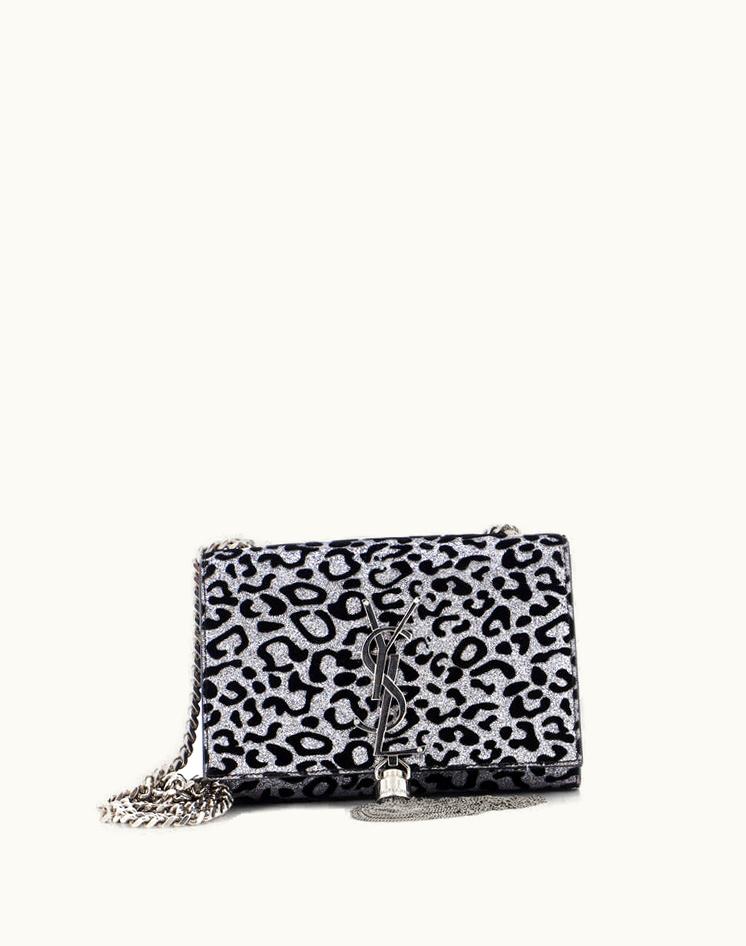 Saint Laurent Saint Laurent Classic Monogram Tassel Crossbody Bag Glitter With Velvet Small