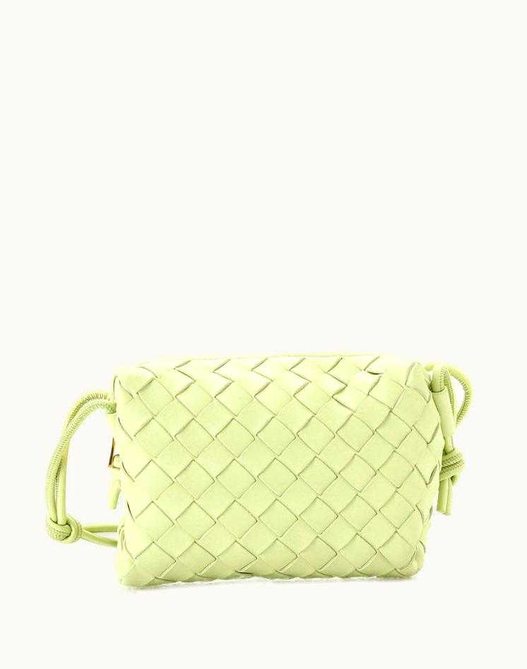 Bottega Veneta Bottega Veneta Loop Crossbody Bag Intrecciato Nappa Mini Green