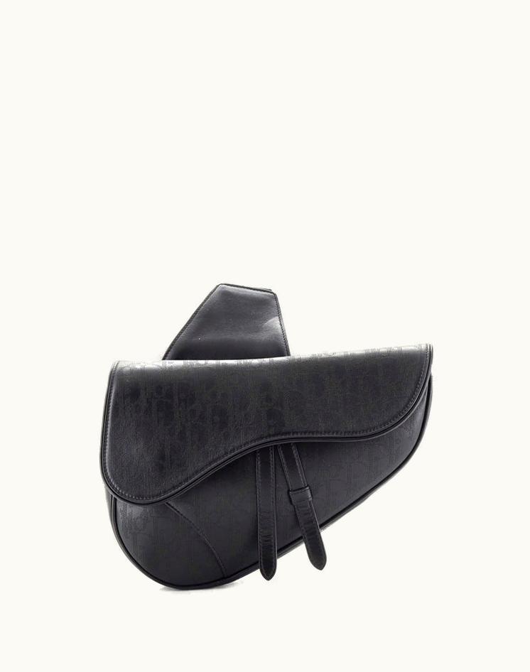 Dior Dior Saddle Crossbody Bag Oblique Galaxy Leather Luxury Crossbody Bag Black