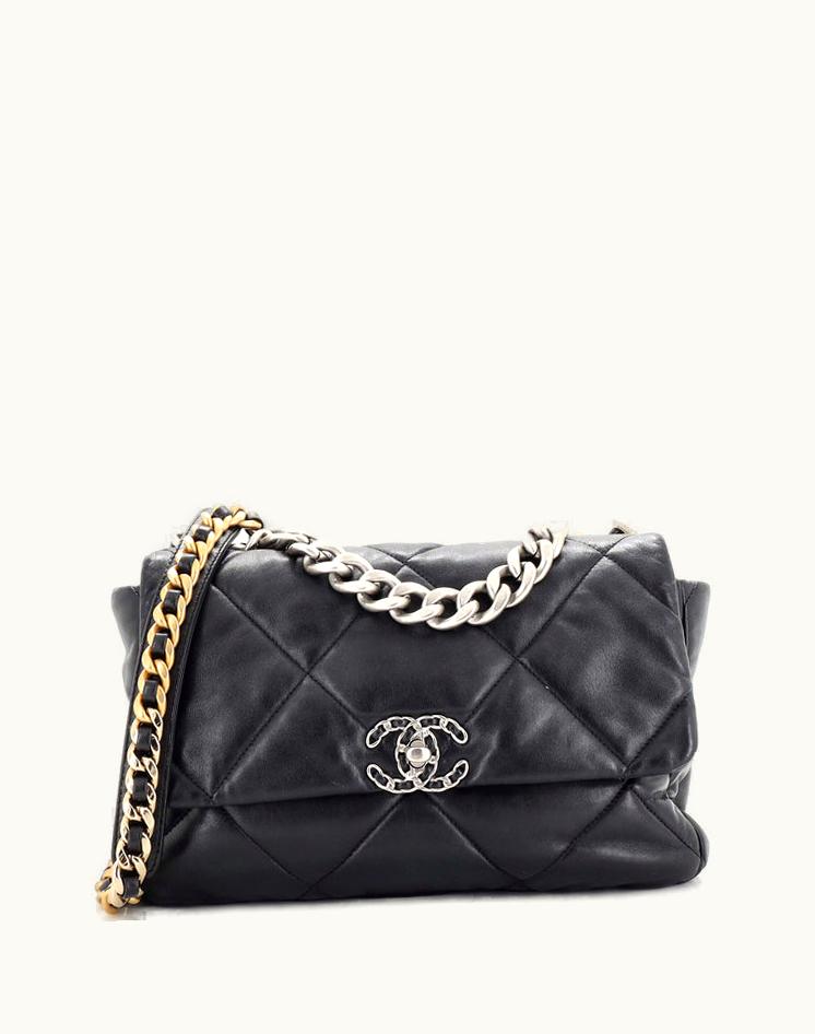 Chanel Chanel 19 Flap Bag Quilted Leather Large in Black