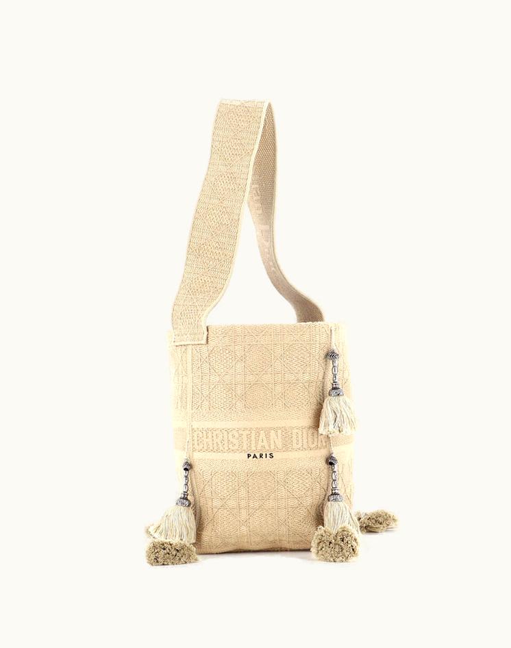 Dior Dior D-Bubble Bucket Bag Embroidered Canvas