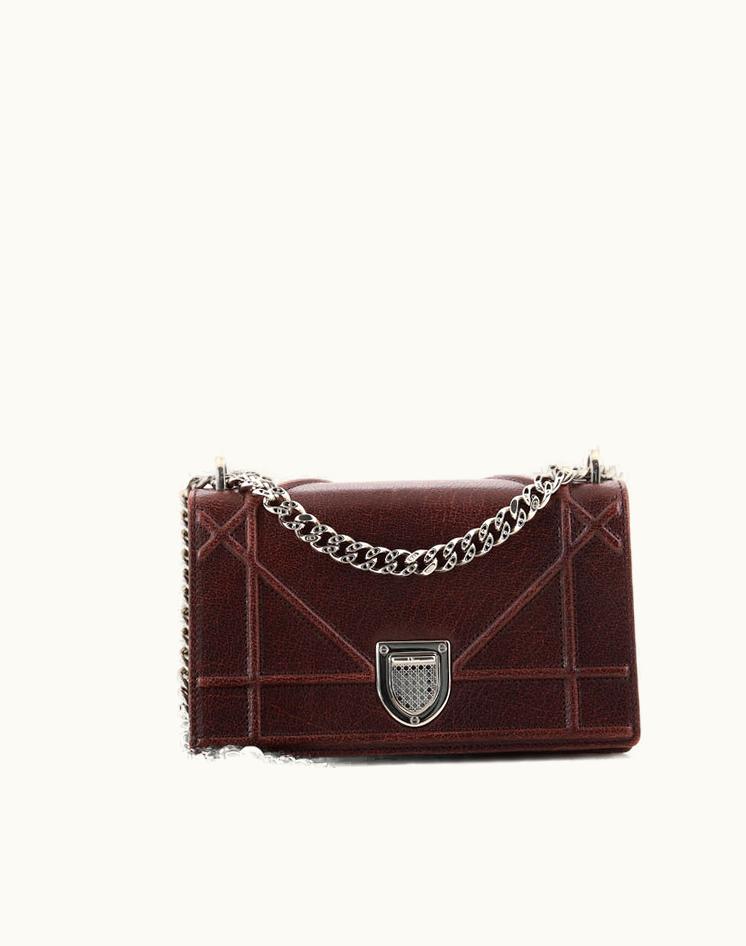 Dior Christian Dior Diorama Flap Bag Lambskin Mini Luxe Edition Brown