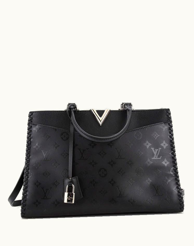 Louis Vuitton Louis Vuitton Very Zipped Tote Monogram Leather Black Silver