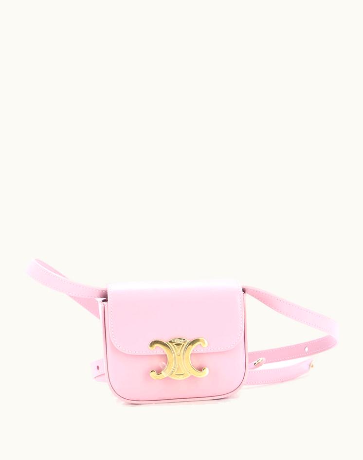 Celine Celine Triomphe Shoulder Bag Smooth Calfskin Mini