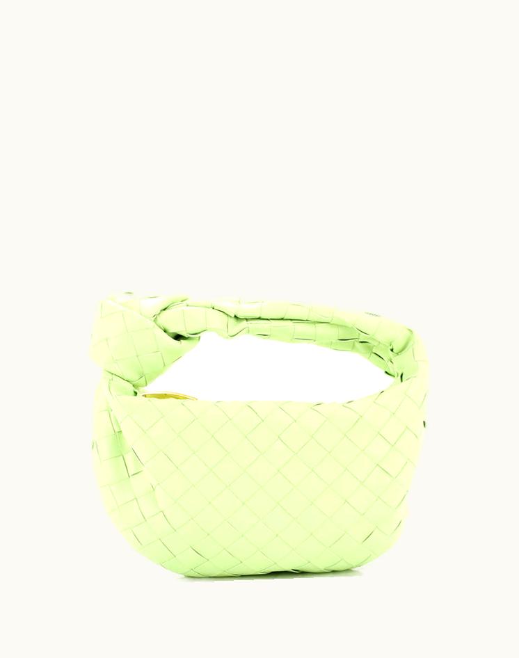 Bottega Veneta Bottega Veneta BV Jodie Hobo Intrecciato Nappa Mini Green Leather Gold Hardware