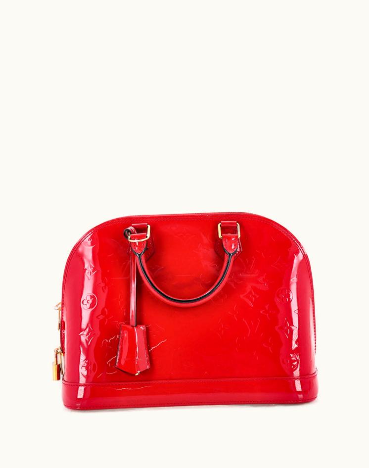 Louis Vuitton Louis Vuitton Alma Handbag Monogram Vernis PM Patent Red