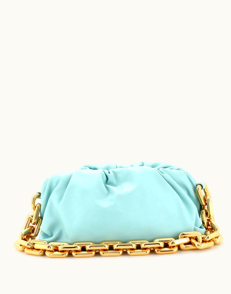 Bottega Veneta Bottega Veneta The Chain Pouch Leather Blue