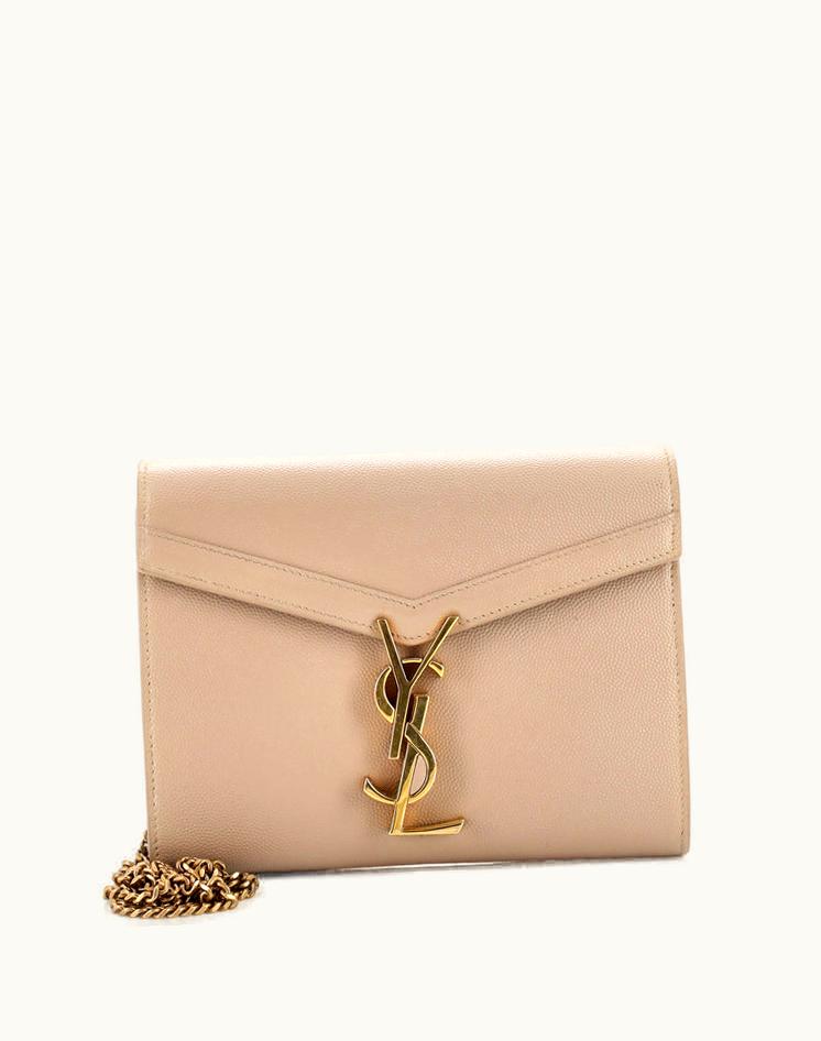 Saint Laurent Saint Laurent Cassandra Chain Shoulder Bag Leather Small