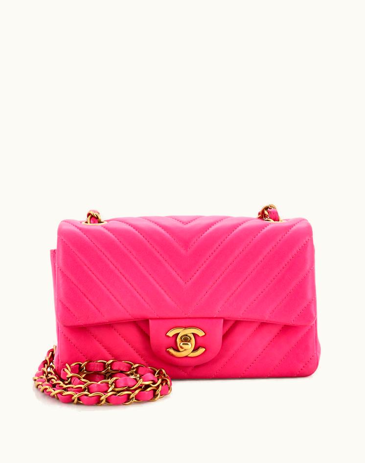 Chanel Chanel Classic Single Flap Bag Chevron Lambskin Mini
