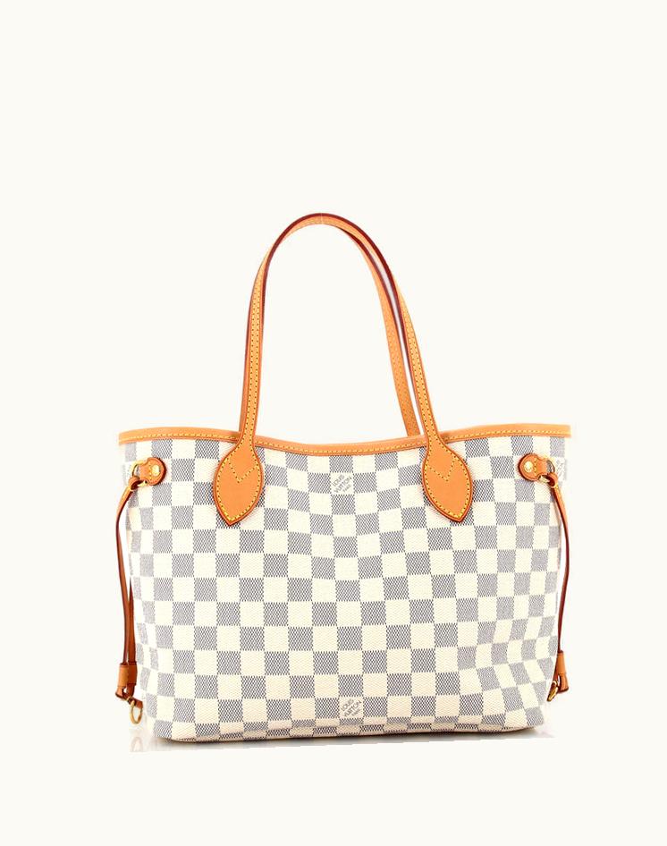 Louis Vuitton Louis Vuitton Neverfull Tote Damier PM Coated Canvas White Gold