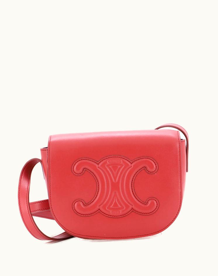 Celine Celine Cuir Triomphe Folco Bag Leather Pink