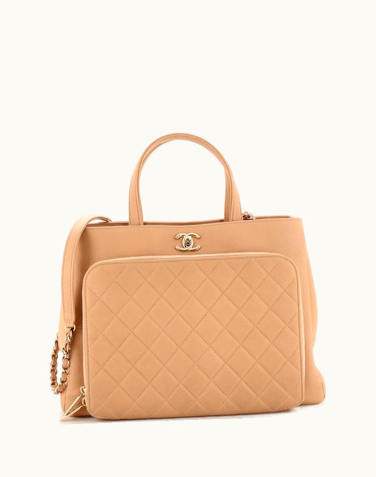 Chanel Chanel Business Affinity Tote Quilted Caviar Large