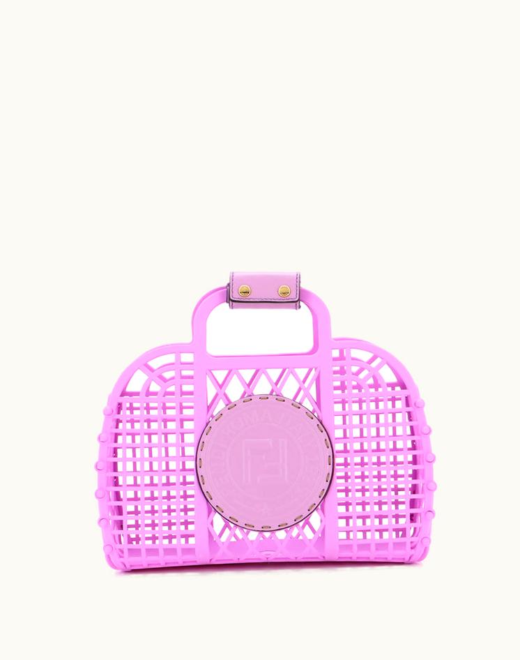 Fendi Fendi Ff Logo Stamp Basket Tote Pvc Small