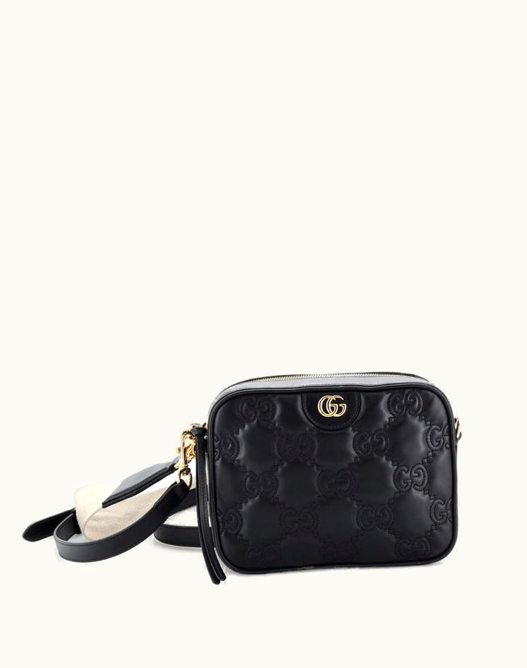 Gucci Gucci Zip Camera Bag GG Matelasse Leather Small