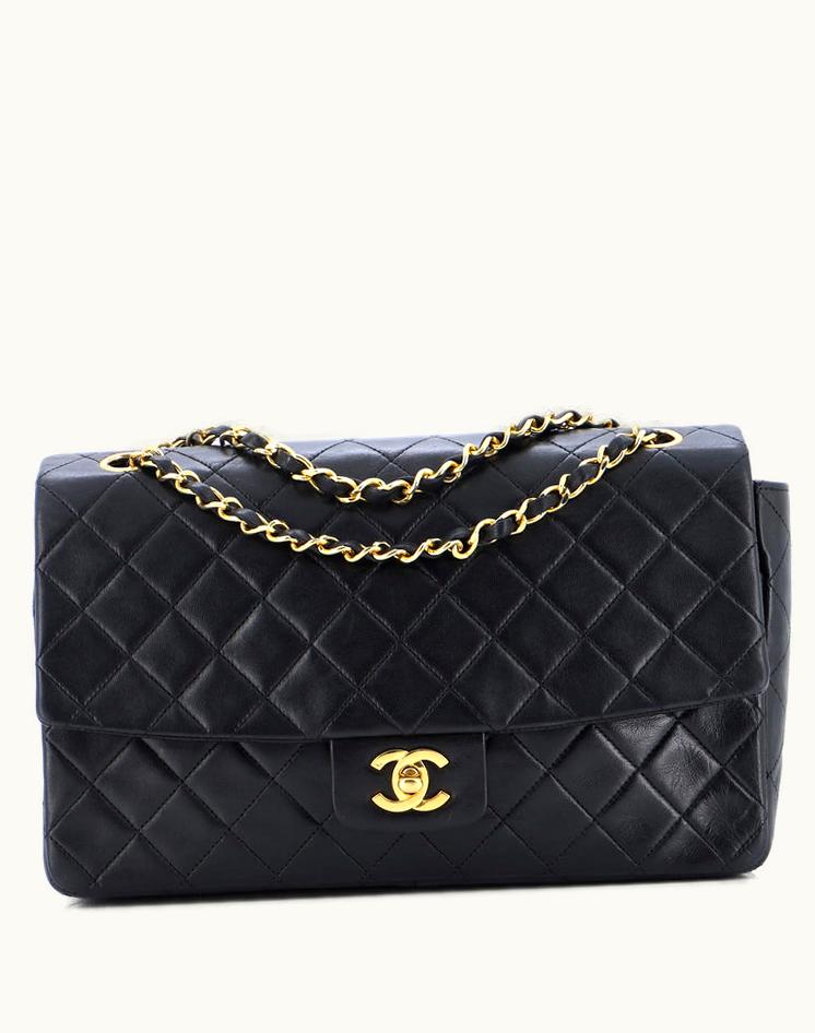 Chanel Chanel Vintage CC Chain Flap Bag Quilted Lambskin Large
