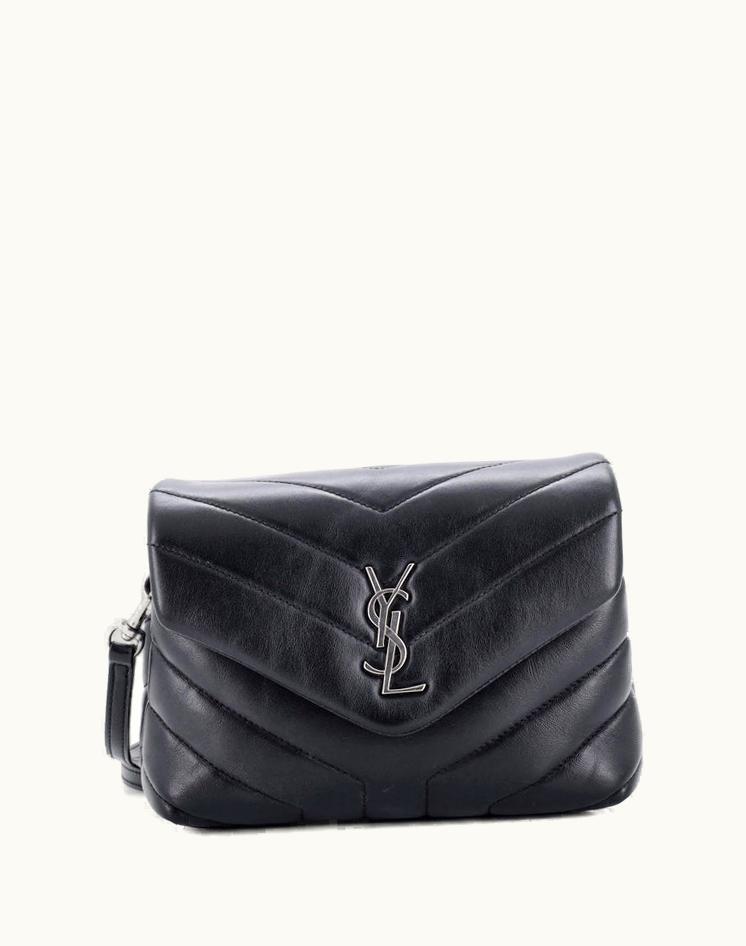 Saint Laurent Saint Laurent Loulou Shoulder Bag Matelasse Chevron Leather Toy Black