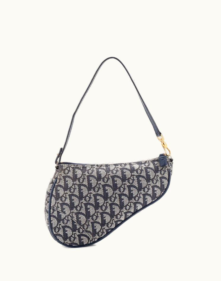 Dior Dior Vintage Saddle Bag Diorissimo Denim Mini