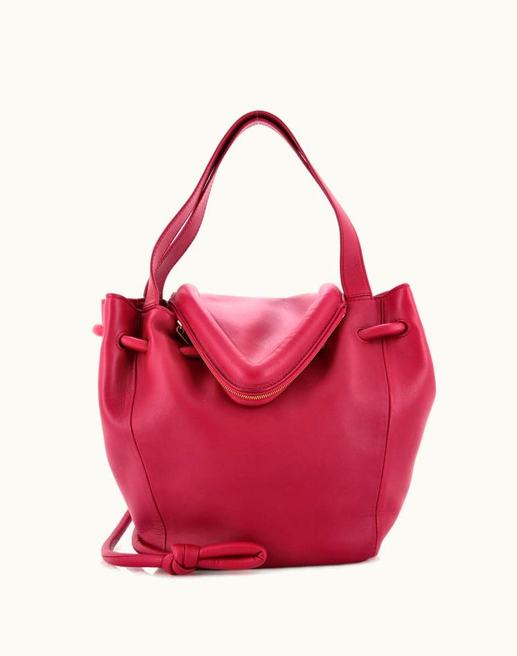 Bottega Veneta Bottega Veneta Beak Tote Bag Leather Small Pink Gold