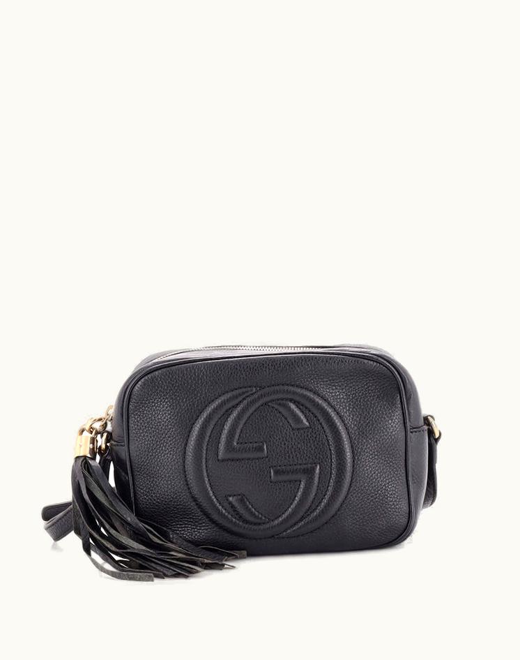 Gucci Gucci Soho Disco Crossbody Bag Leather Small Black