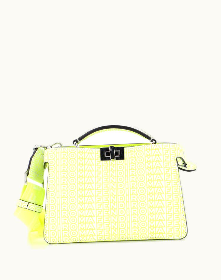 Fendi Fendi X Marc Jacobs Peekaboo Iseeu Xcross Bag Printed Logo Embossed Leather